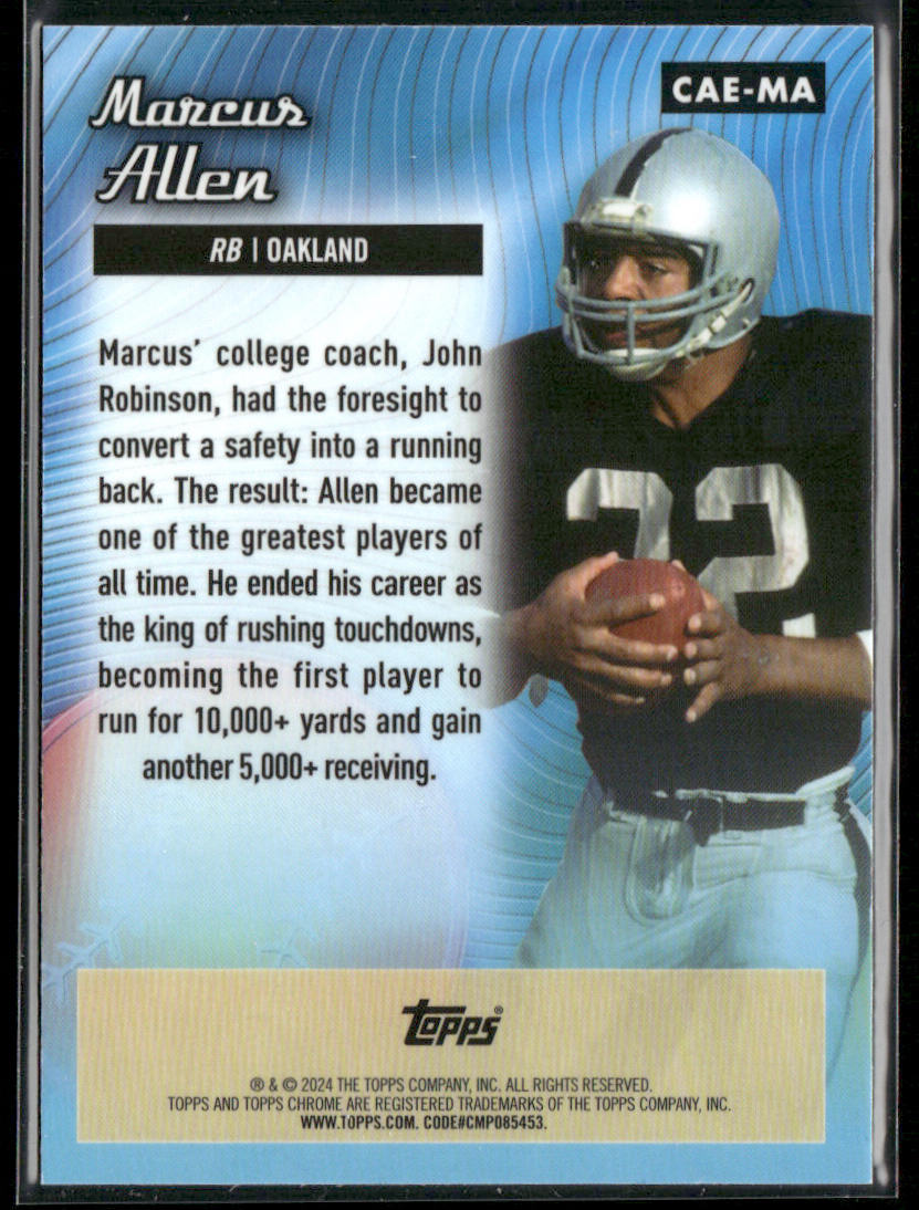 2024 Topps Chrome #CAE-MA Marcus Allen Chrome All-Etch