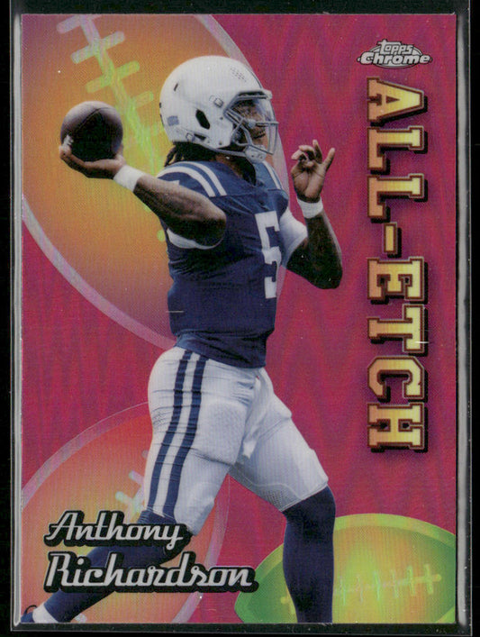 2024 Topps Chrome #CAE-AR Anthony Richardson Chrome All-Etch Pink Refractor