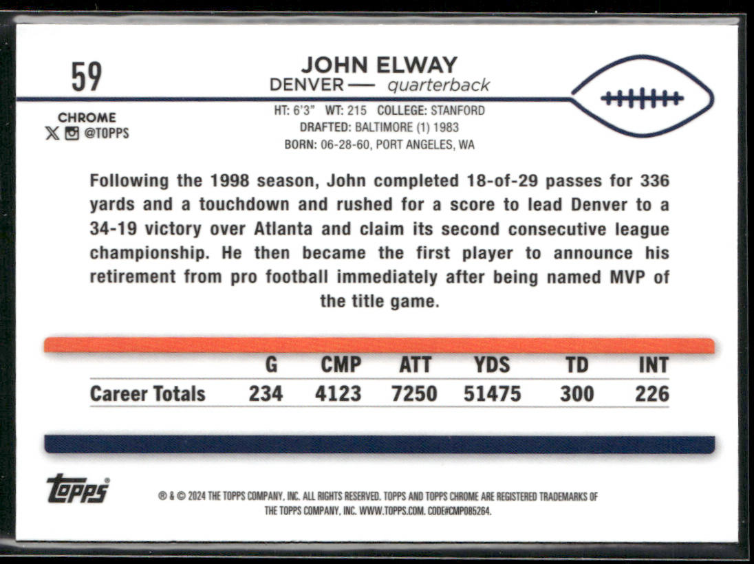 2024 Topps Chrome #59 John Elway
