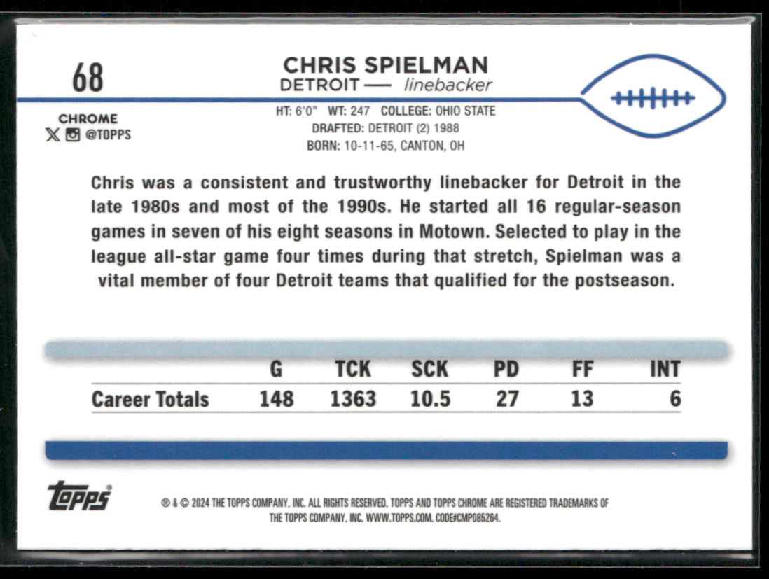 2024 Topps Chrome #68 Chris Spielman