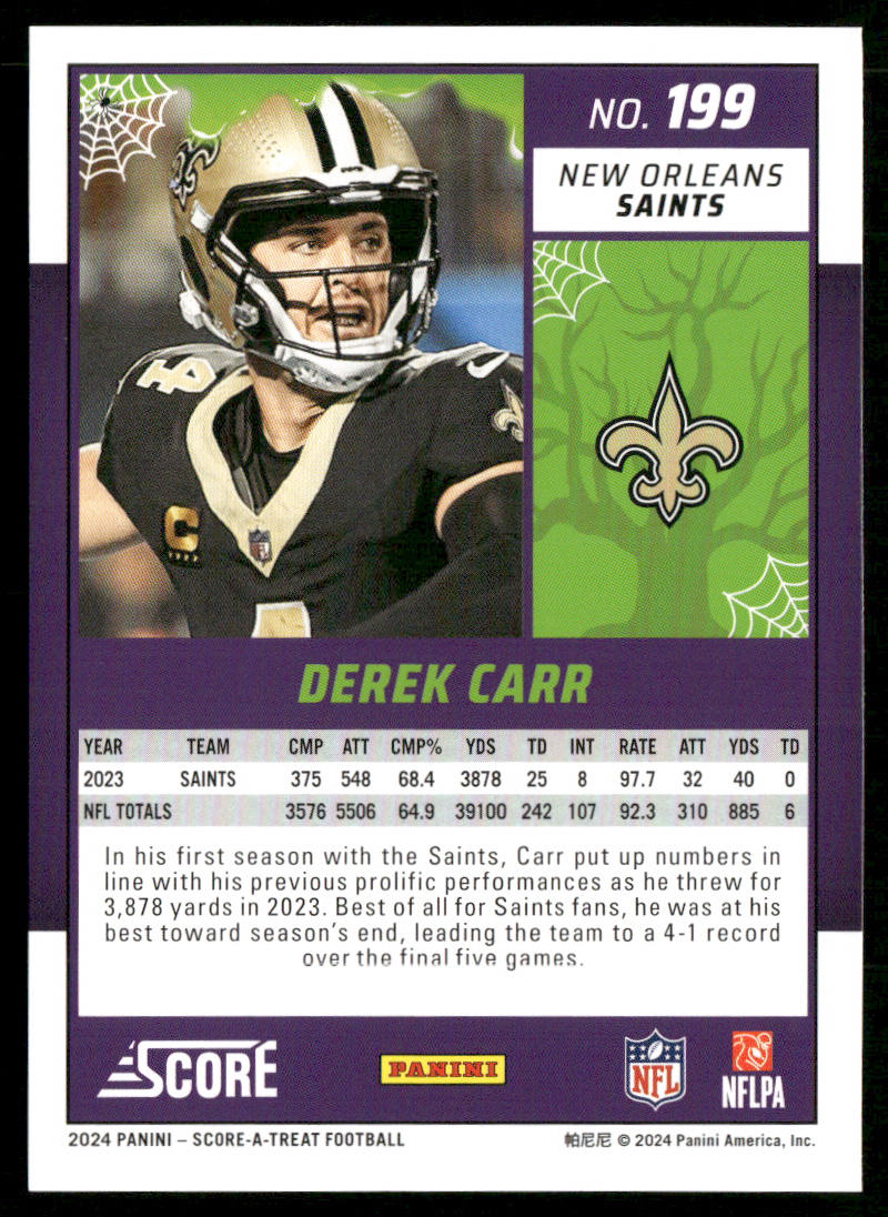 2024 Score-A-Treat #199 Derek Carr
