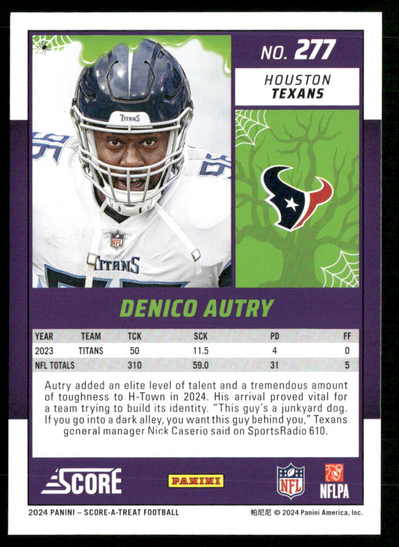 2024 Score-A-Treat #277 Denico Autry