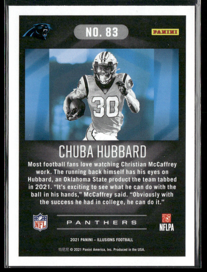 Chuba Hubbard 2021 Panini Illusions Retail #83 RC Carolina Panthers
