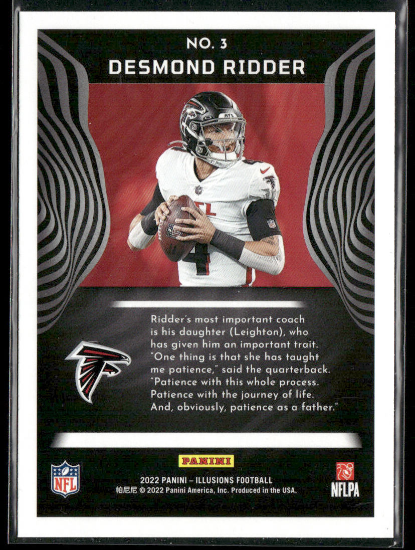 Desmond Ridder 2022 Panini Illusions #3 RC Atlanta Falcons
