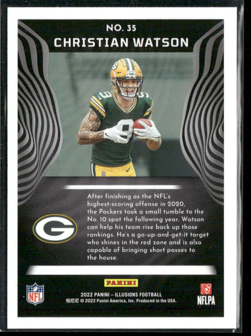 Christian Watson 2022 Panini Illusions #35 RC Green Bay Packers