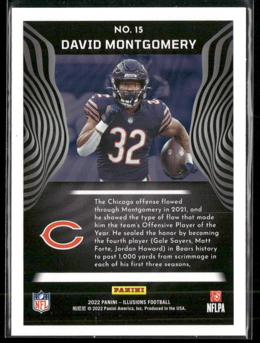 David Montgomery 2022 Panini Illusions #15 Chicago Bears