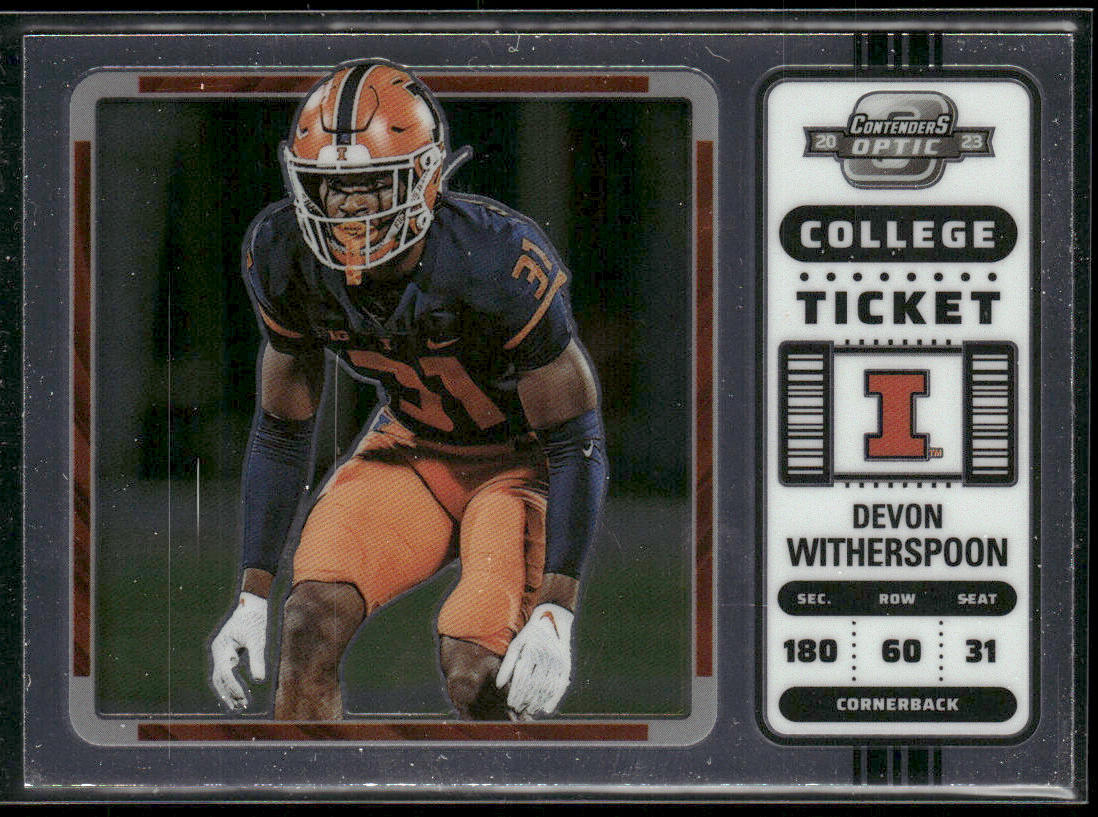 Devon Witherspoon 2023 Panini Chronicles Draft Picks Contenders Optic #20 Illinois Fighting Illini