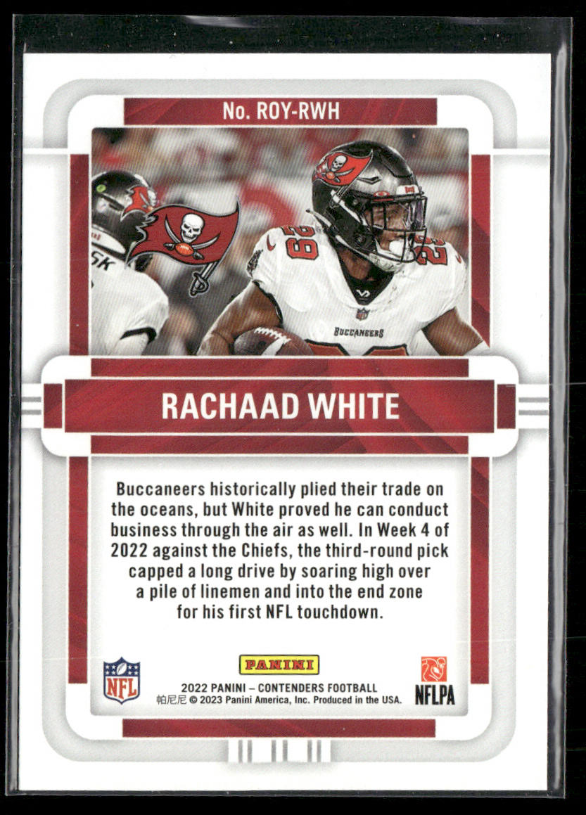 Rachaad White 2022 Panini Contenders Rookie of the Year Contenders #ROY-RWH