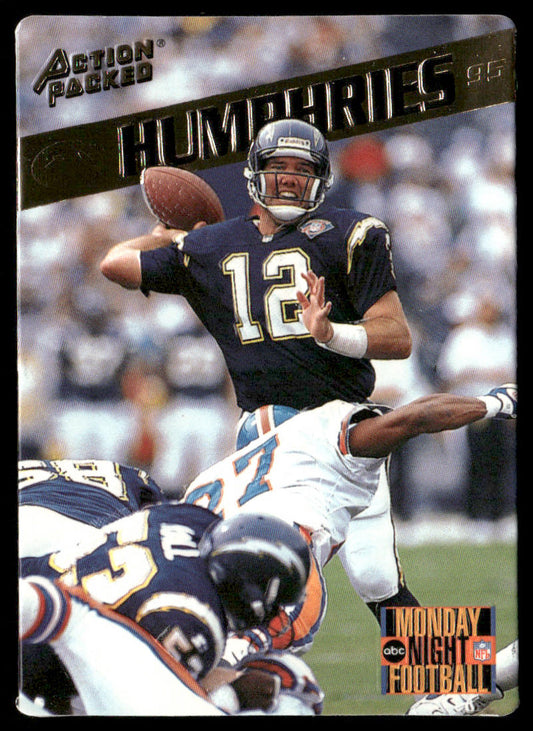 Stan Humphries 1995 Action Packed Monday Night Football #13 San Diego Chargers