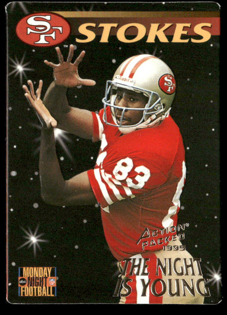 J.J. Stokes 1995 Action Packed Monday Night Football #88 RC San Francisco 49ers