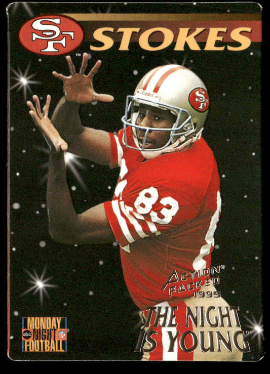 J.J. Stokes 1995 Action Packed Monday Night Football #88 RC San Francisco 49ers