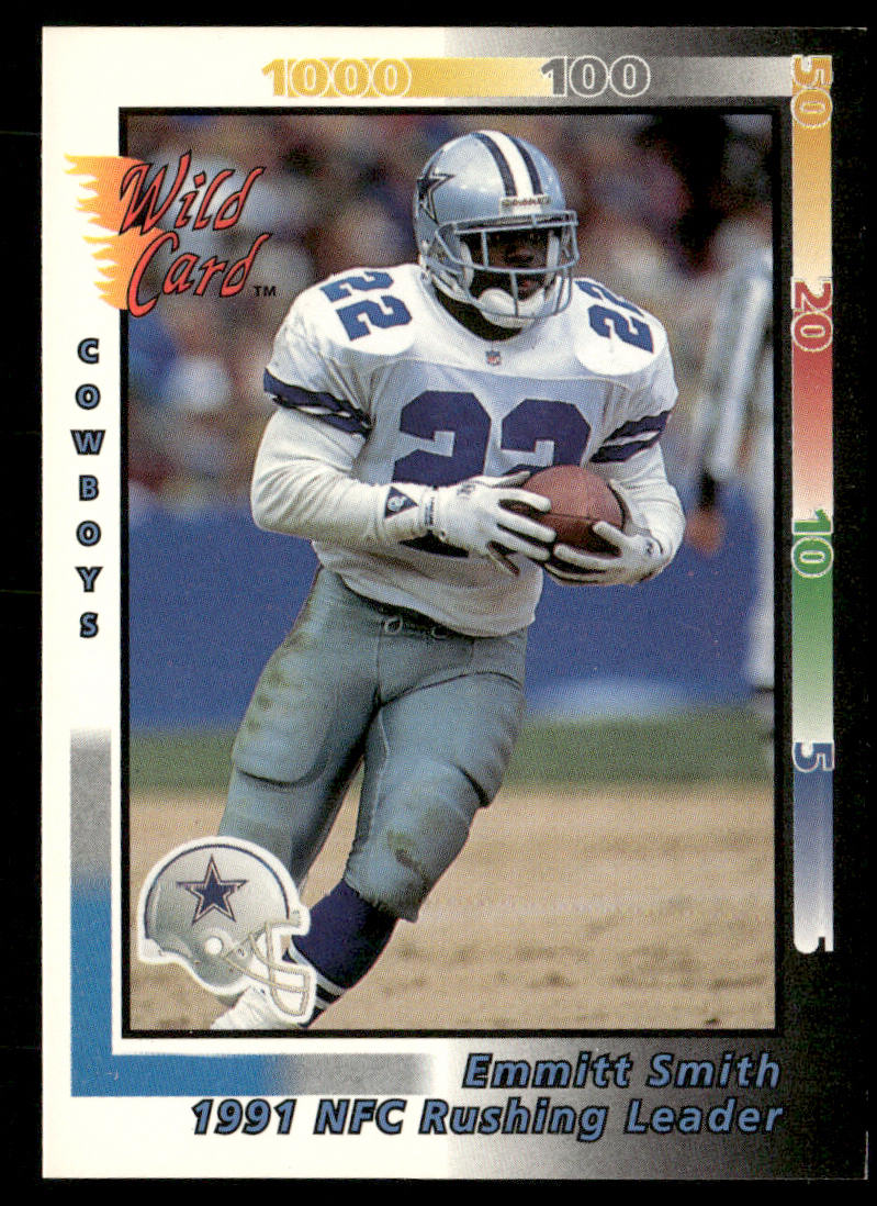 Emmitt Smith 1992 Wild Card #245 Dallas Cowboys