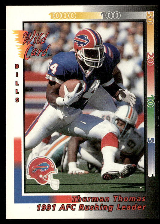 Thurman Thomas 1992 Wild Card #244 Buffalo Bills