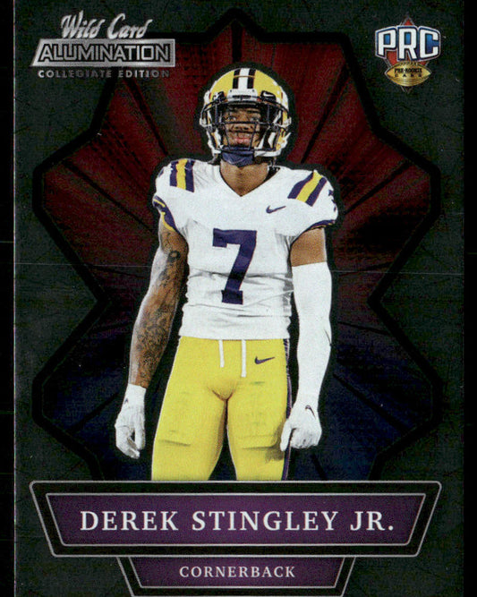 Derek Stingley Jr. 2021 Wild Card Alumination NIL #ANBC-19 LSU Tigers