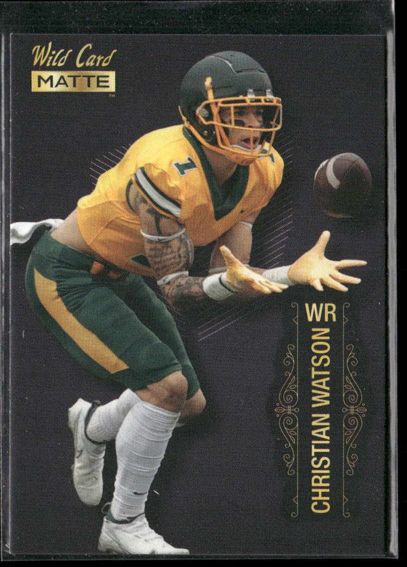 Christian Watson 2022 Wild Card Matte Black #MB-16 North Dakota State Bison