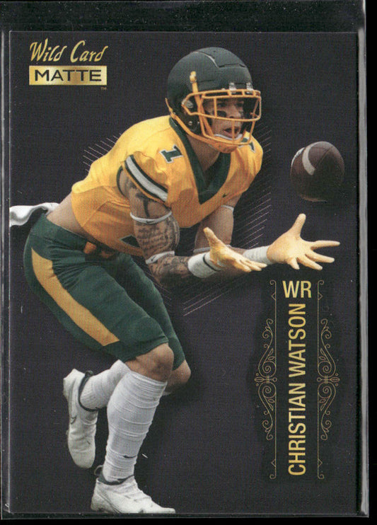 Christian Watson 2022 Wild Card Matte Black #MB-16 North Dakota State Bison