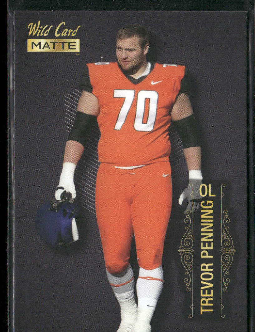 Trevor Penning 2022 Wild Card Matte Black #MB-108 Northern Iowa Panthers