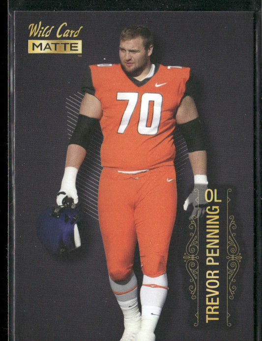Trevor Penning 2022 Wild Card Matte Black #MB-108 Northern Iowa Panthers