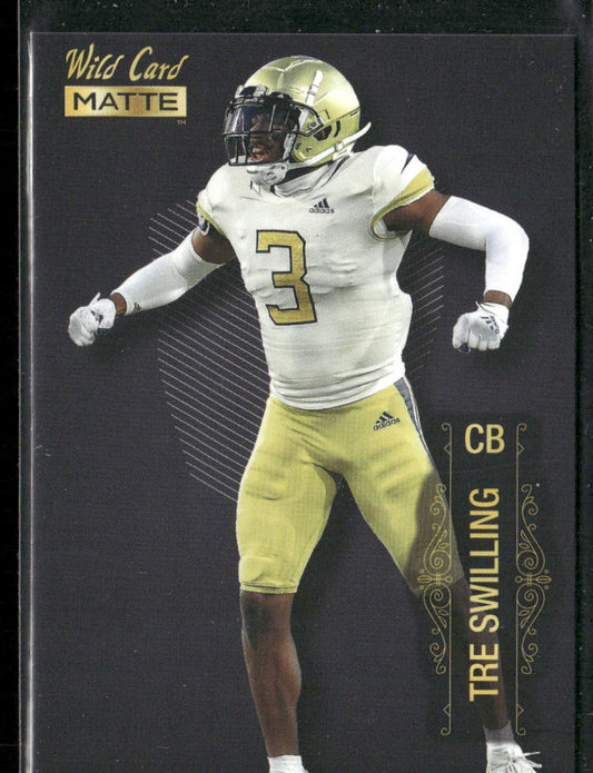 Tre Swilling 2022 Wild Card Matte Black #MB-106 Georgia Tech Yellow Jackets