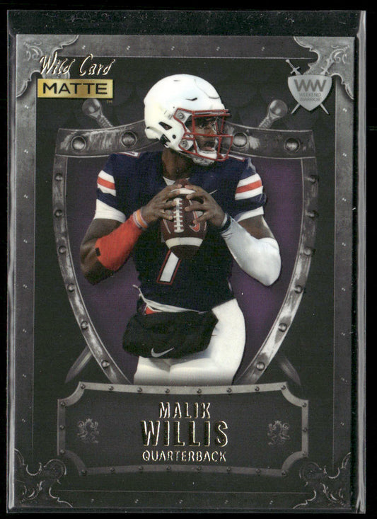 Malik Willis 2022 Wild Card Matte: Weekend Warrior #WW-38 Liberty Flames