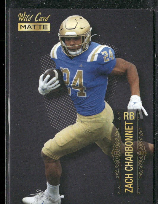 Zach Charbonnet 2022 Wild Card Matte Black #MB-116 UCLA Bruins