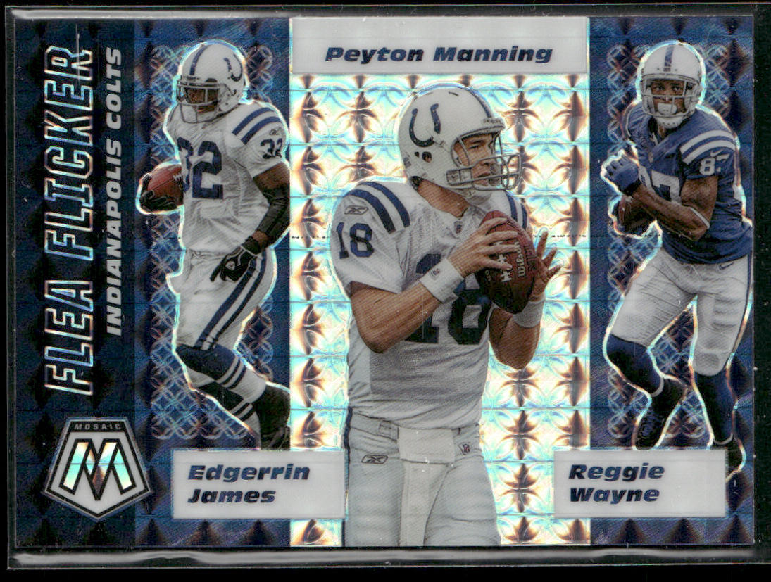 Edgerrin James / Peyton Manning / Wayne 2020 Panini Mosaic Flea Flicker #FF9
