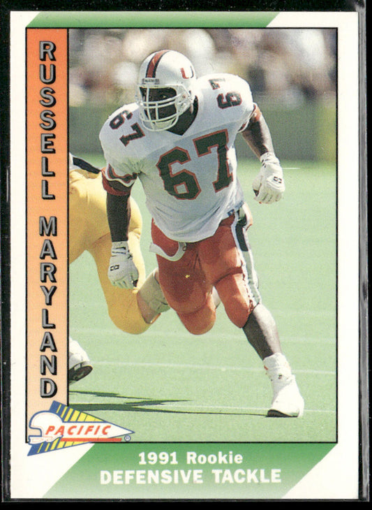 Russell Maryland 1991 Pacific #536a RC Dallas Cowboys