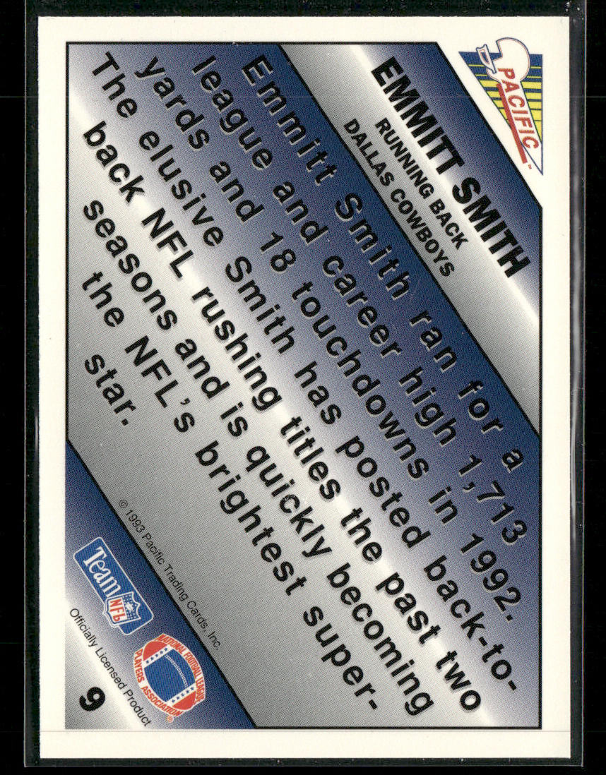 Emmitt Smith 1993 Pacific Pacific Picks the Pros #9 Dallas Cowboys