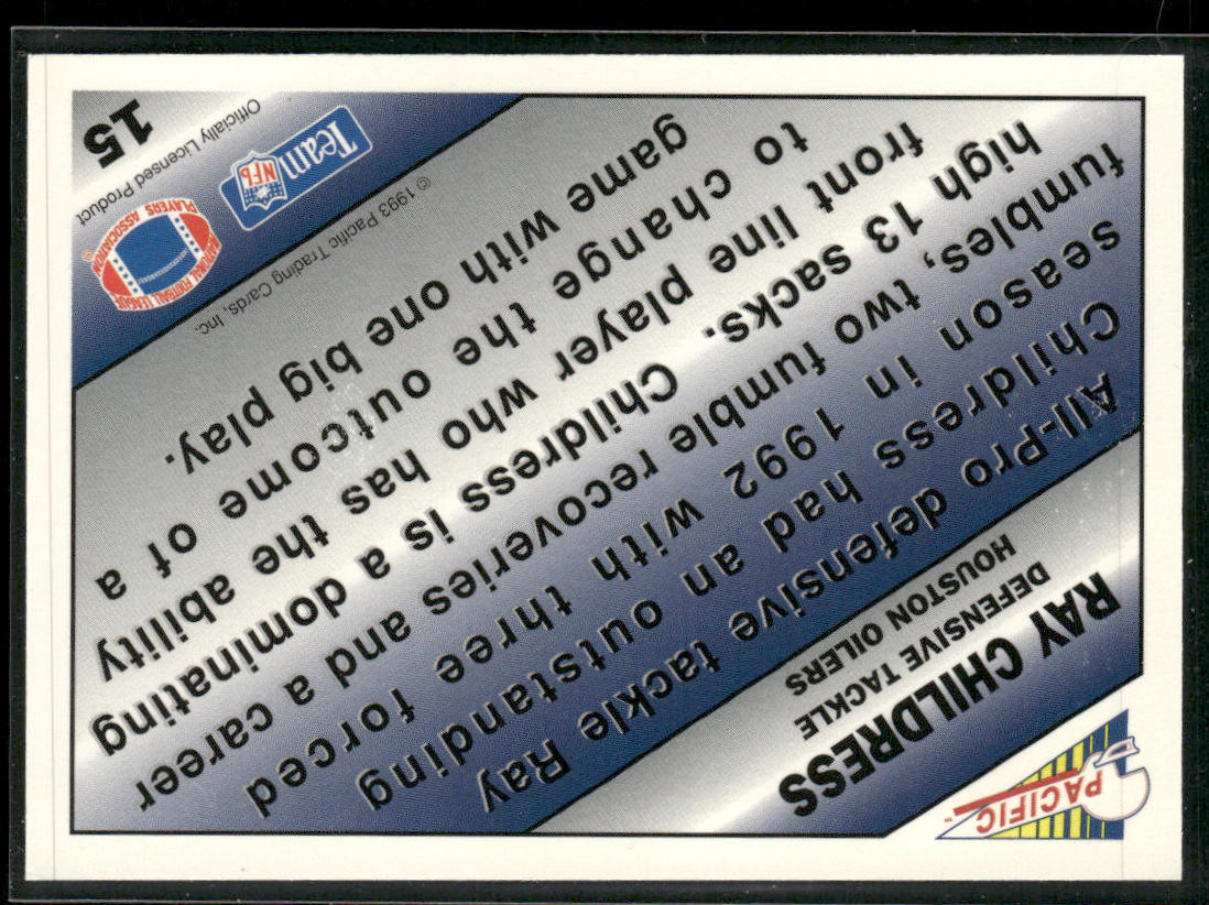 Ray Childress 1993 Pacific Pacific Picks the Pros #15 Houston Oilers