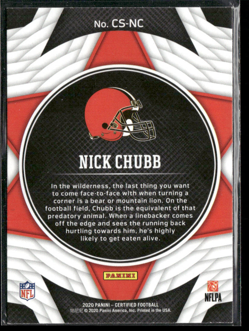 Nick Chubb 2020 Panini Certified Certified Stars #CS-NC Cleveland Browns