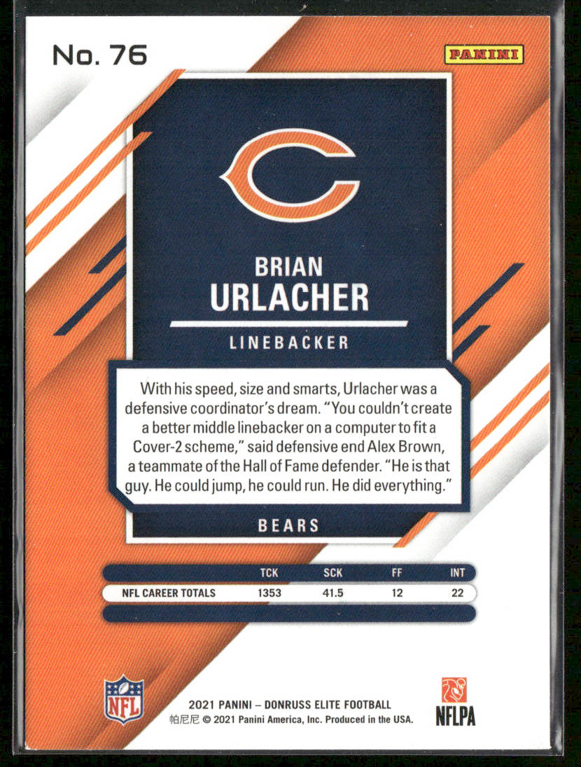 Brian Urlacher 2021 Donruss Elite #76 Chicago Bears
