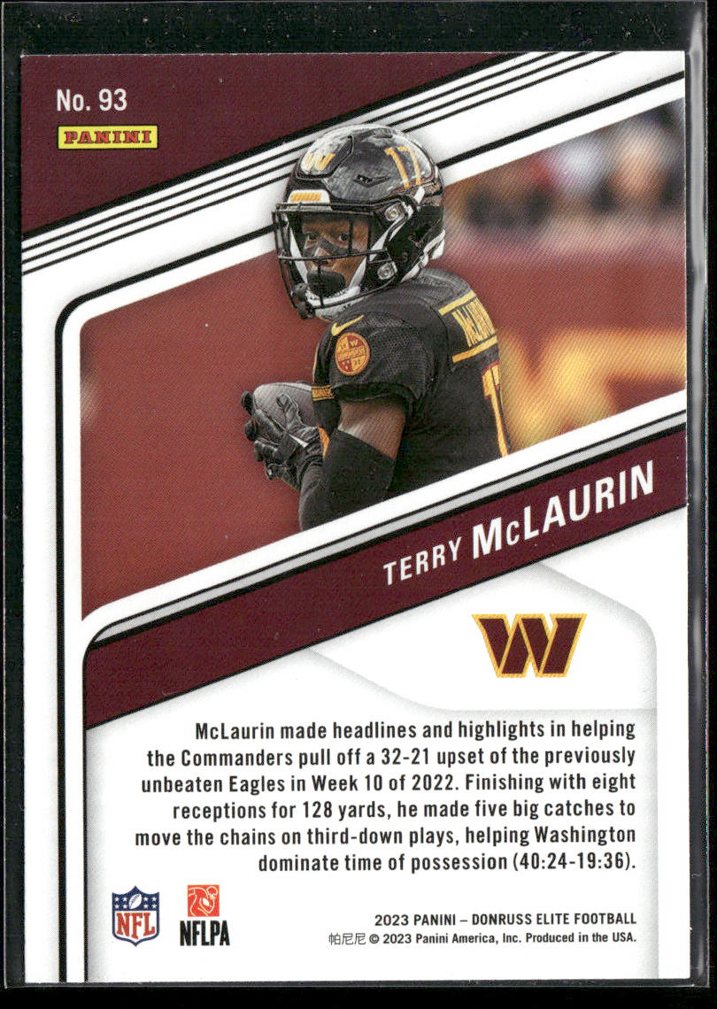 Terry McLaurin 2023 Donruss Elite #93 Washington Commanders