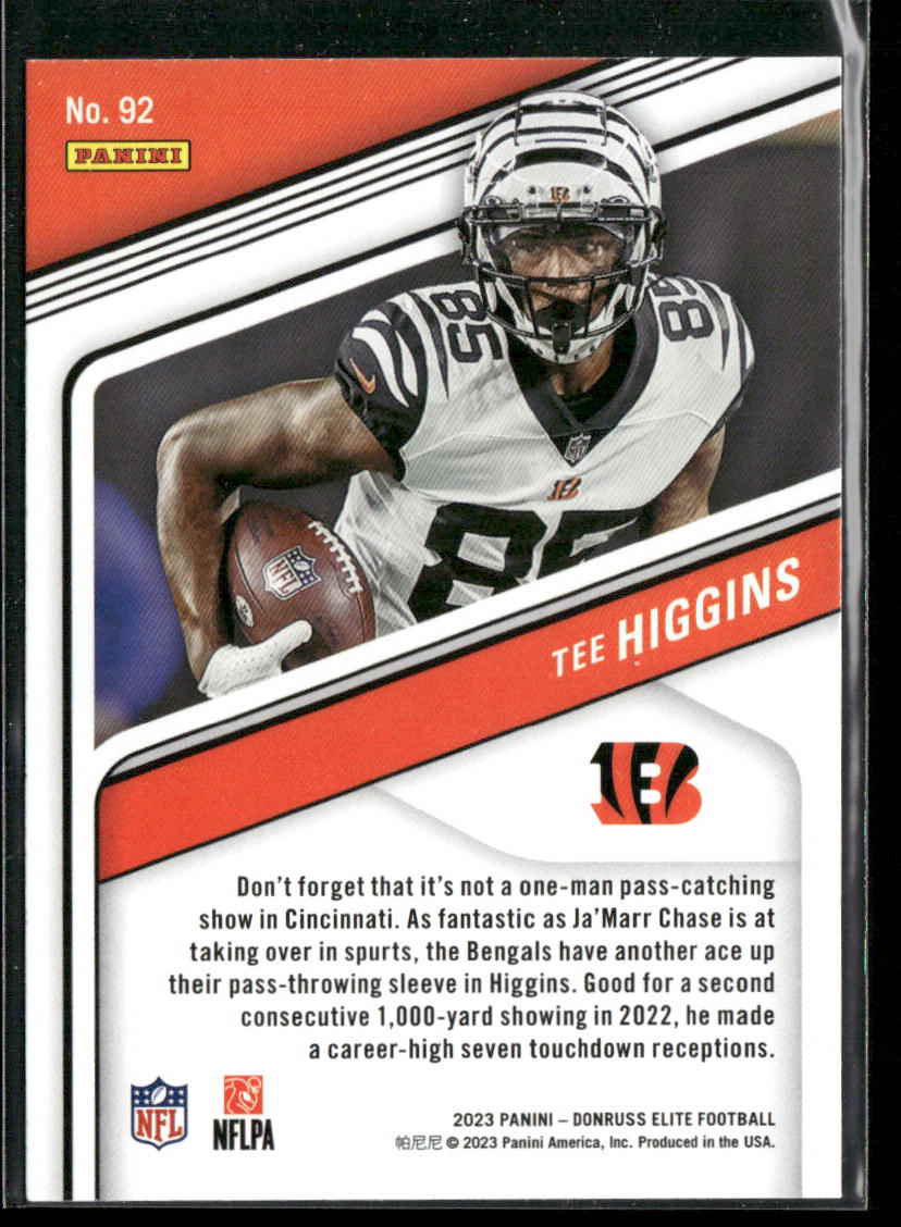 Tee Higgins 2023 Donruss Elite #92 Cincinnati Bengals