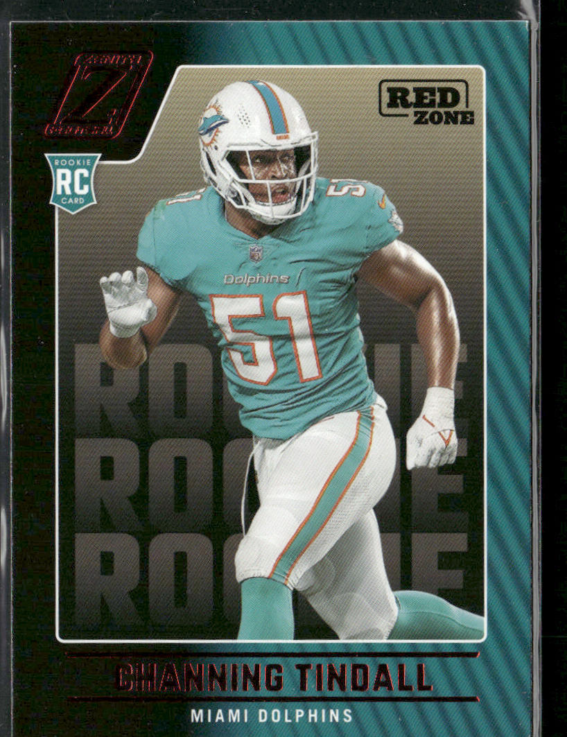 Channing Tindall 2022 Zenith Red Zone #162 RC Miami Dolphins