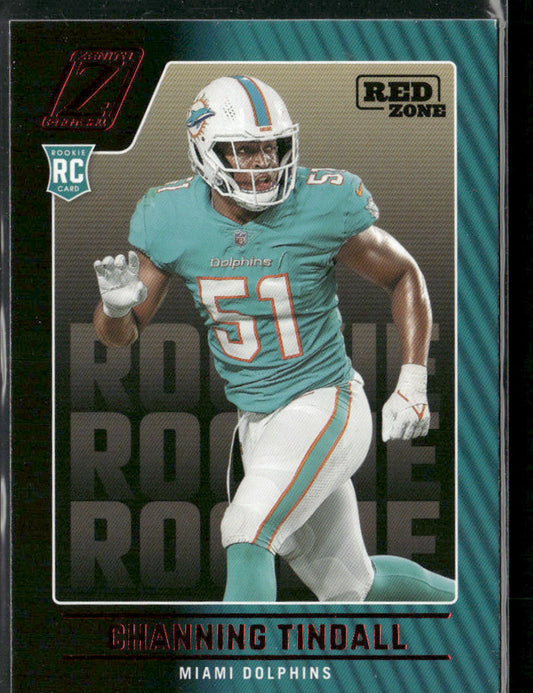 Channing Tindall 2022 Zenith Red Zone #162 RC Miami Dolphins