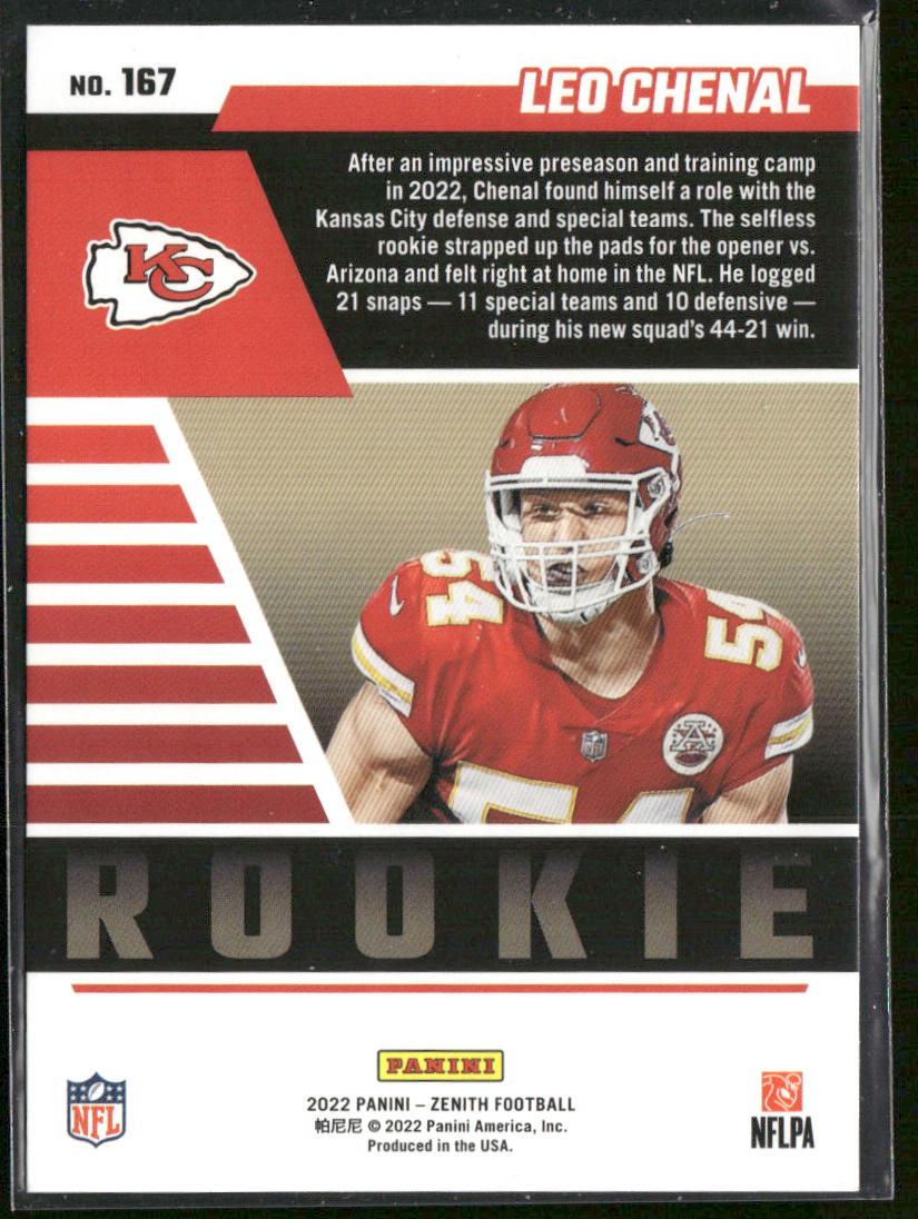 Leo Chenal 2022 Zenith #167 RC Kansas City Chiefs