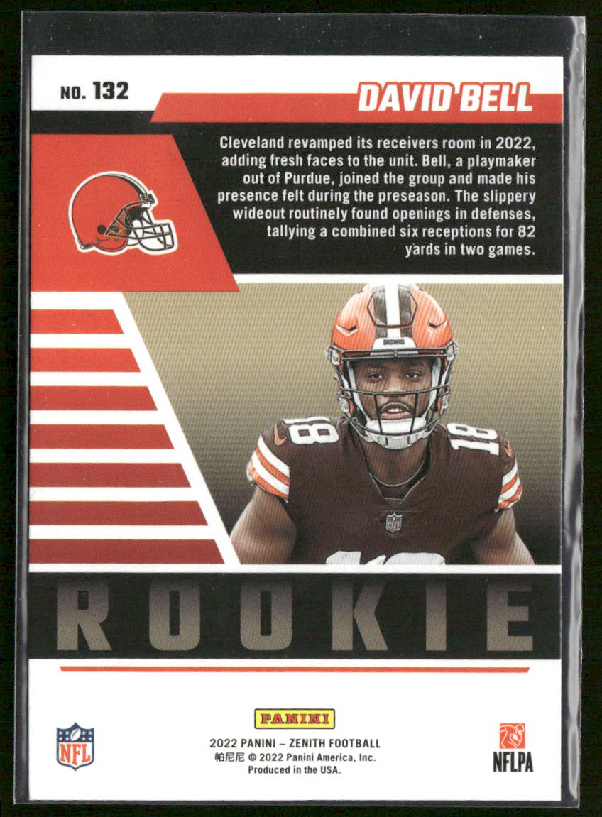 David Bell 2022 Zenith Retail #132 RC Cleveland Browns
