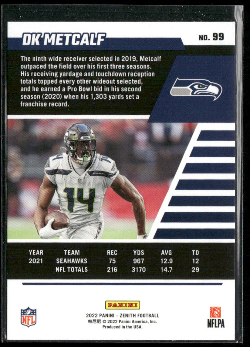 DK Metcalf 2022 Zenith Retail #99 Seattle Seahawks