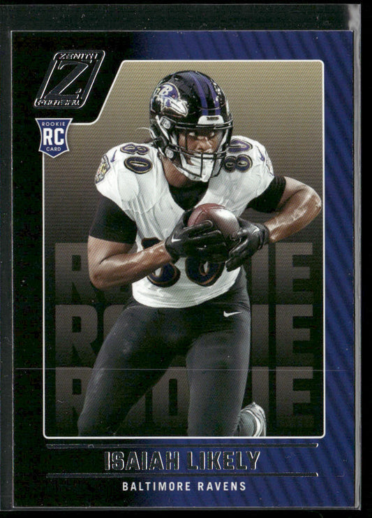 Isaiah Likely 2022 Zenith Retail #193 RC Baltimore Ravens