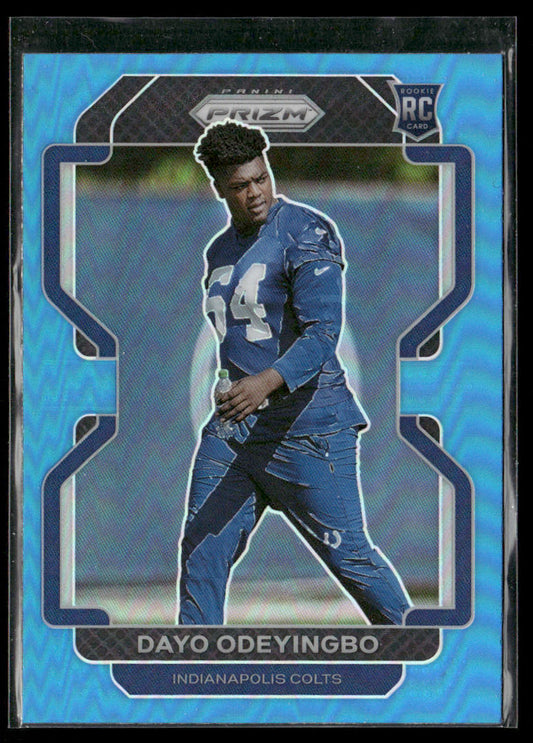 Dayo Odeyingbo 2021 Panini Prizm Blue #387 RC Indianapolis Colts