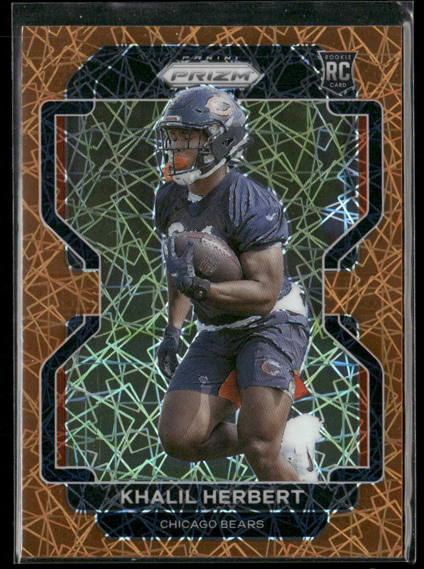 Khalil Herbert 2021 Panini Prizm Lazer #425 RC Chicago Bears