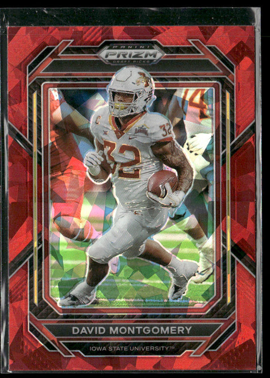 David Montgomery 2023 Panini Prizm Draft Picks Prizms Red Ice #25 Cyclones