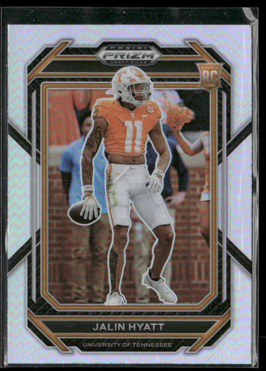 Jalin Hyatt 2023 Panini Prizm Draft Picks Prizms Silver #141 Volunteers