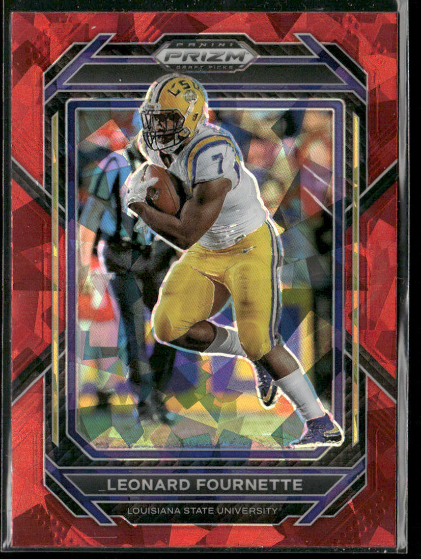 Leonard Fournette 2023 Panini Prizm Draft Picks Prizms Red Ice #69 LSU Tigers