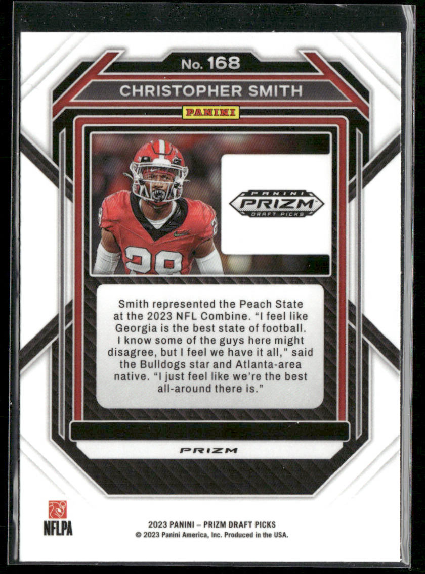 Christopher Smith 2023 Panini Prizm Draft Picks Prizms Red Ice #168 Bulldogs