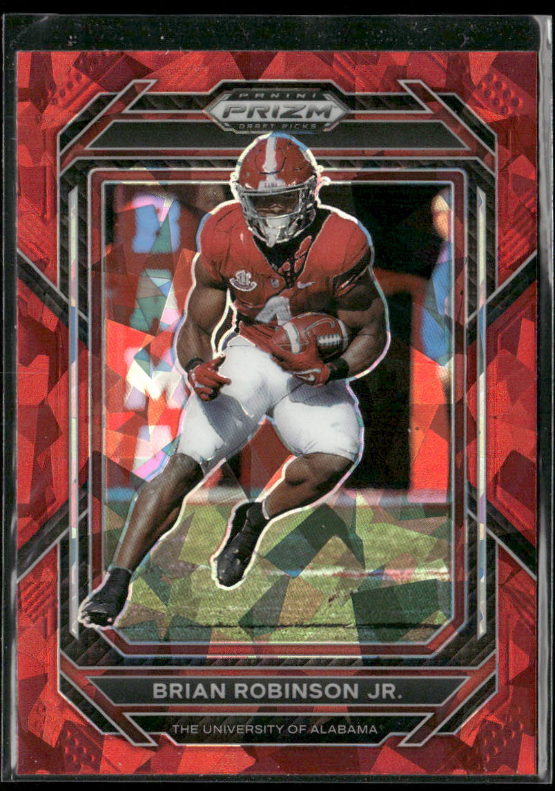 Brian Robinson Jr. 2023 Panini Prizm Draft Picks Prizms Red Ice #12 Crimson Tide