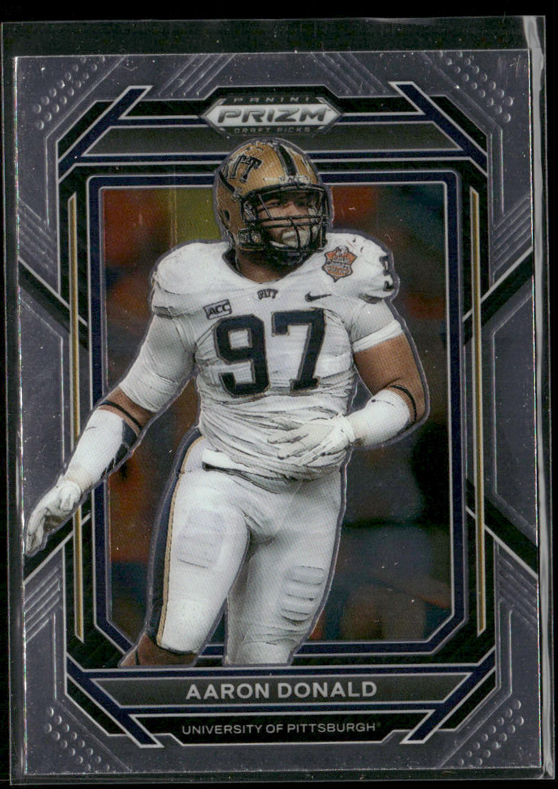 Aaron Donald 2023 Panini Prizm Draft Picks #1 Pittsburgh Panthers