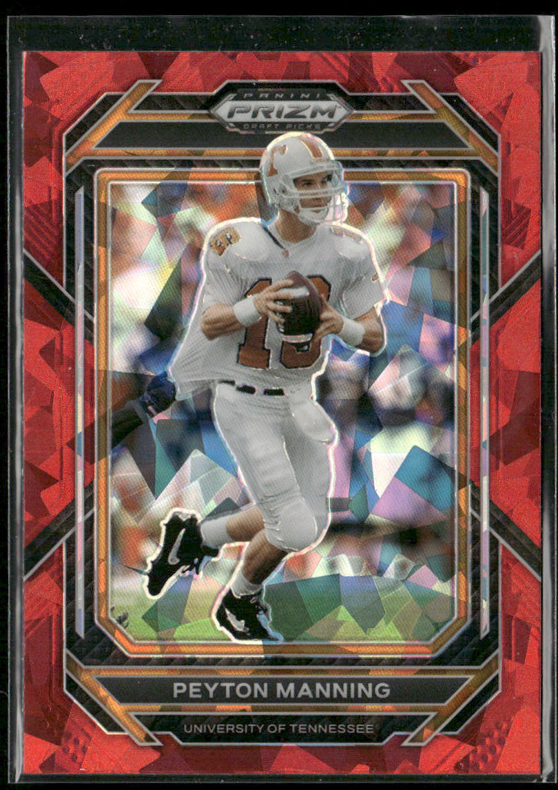 Peyton Manning 2023 Panini Prizm Draft Picks Prizms Red Ice #82 Volunteers