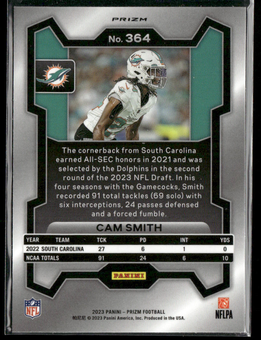 Cam Smith 2023 Panini Prizm Disco #364 Miami Dolphins