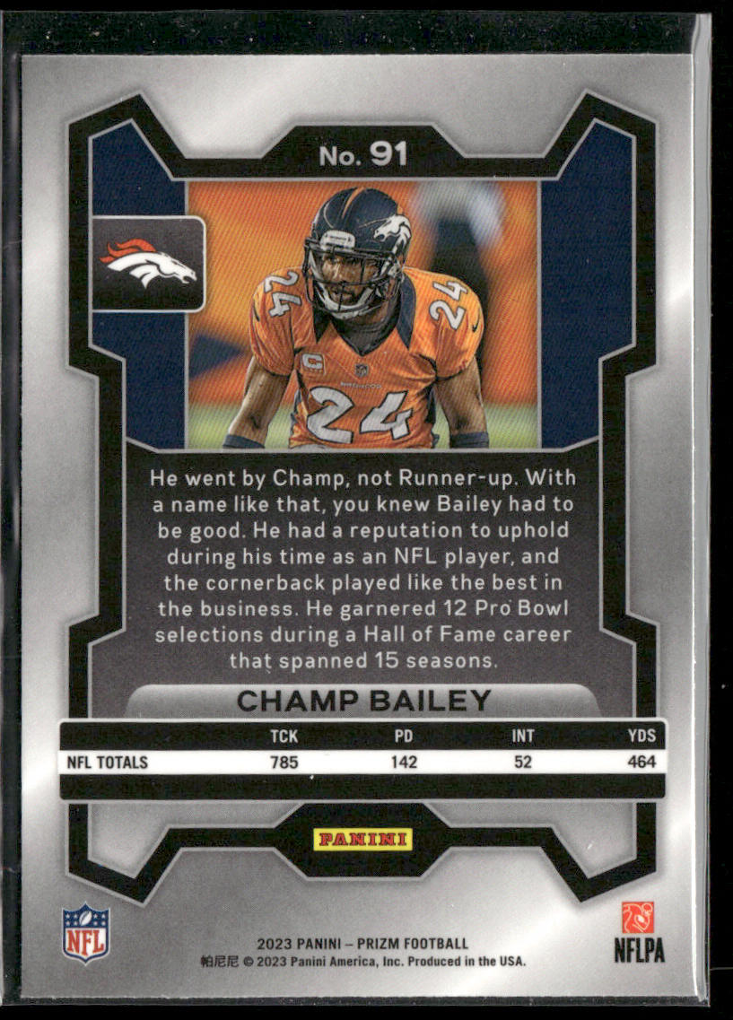 Champ Bailey 2023 Panini Prizm #91 Denver Broncos